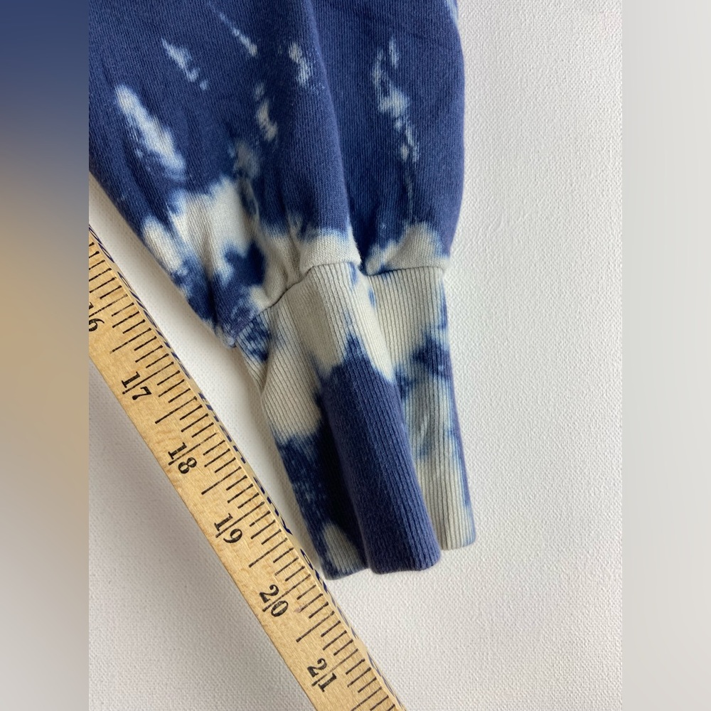 Emory park Blue White Tie Dye Drawstring Sweatshirt Small (sku508) - Picture 9 of 14